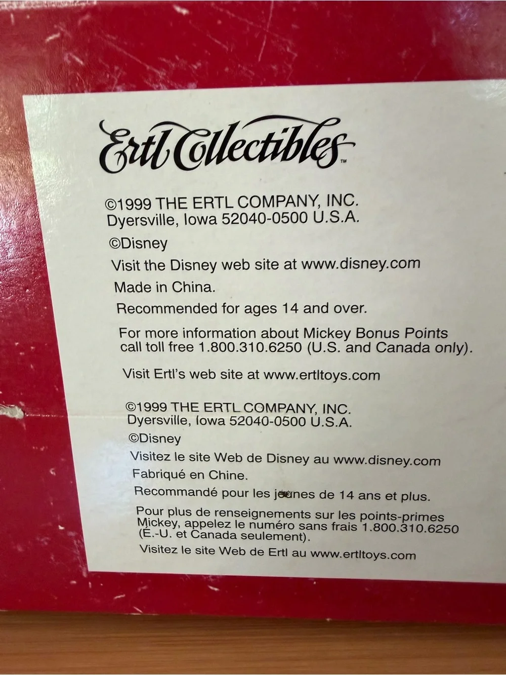 Disney vintage ertl